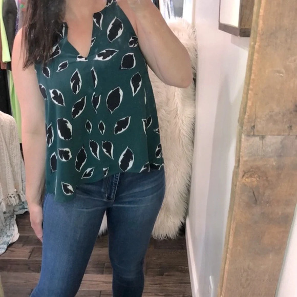 Loft green and black halter neck top size small - Picture 1 of 7
